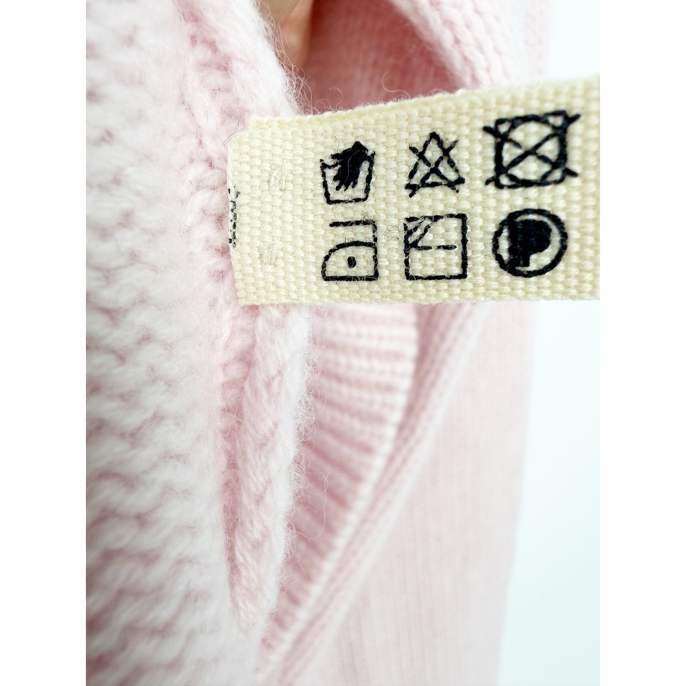 Colori 40Colori Soft Pink Italian Cashmere T-Neck Sweater Size XSmall - Picture 6 of 6